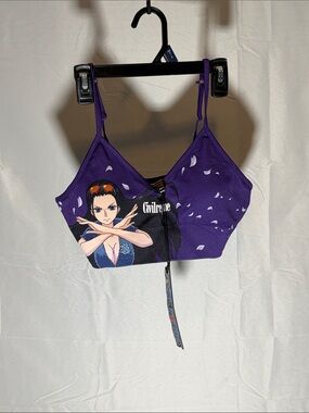Civil Regime Purple Graphic Bra